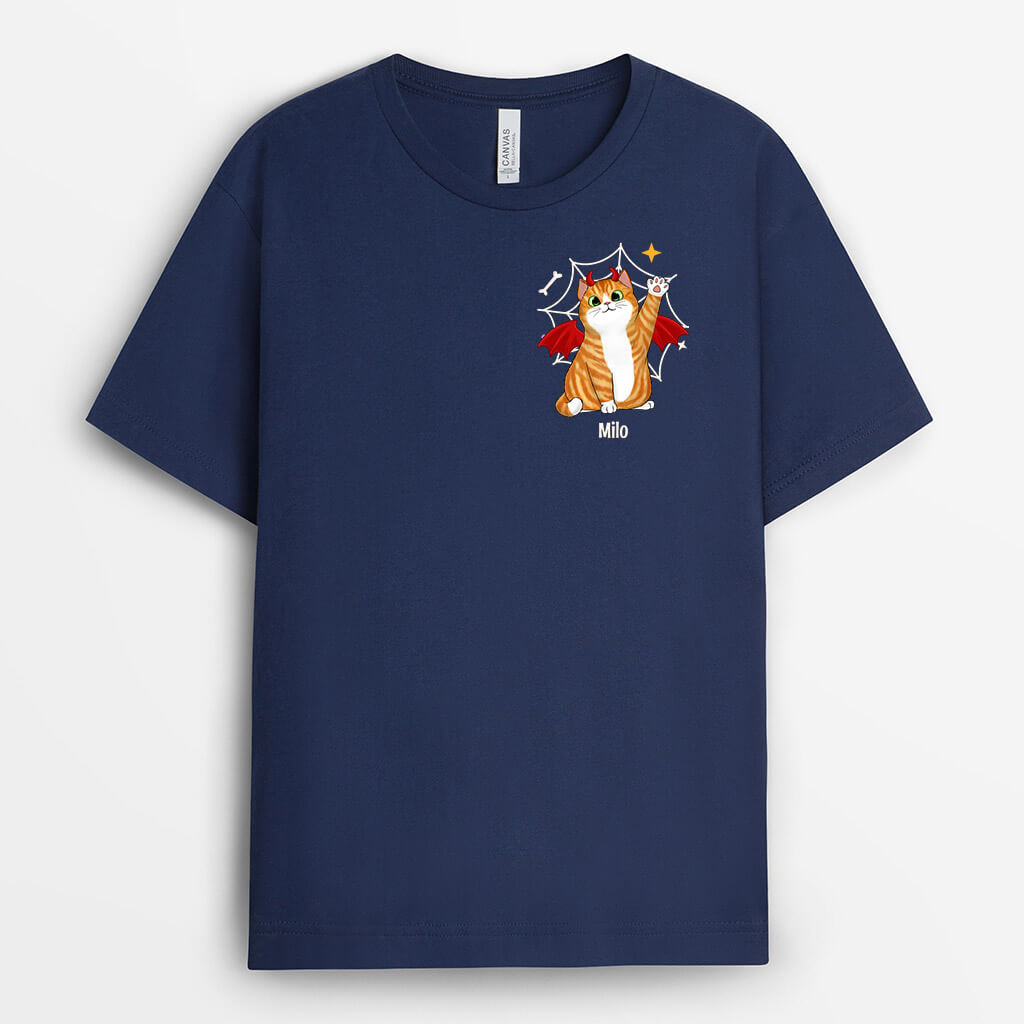 Personalised Cat Halloween T-Shirt