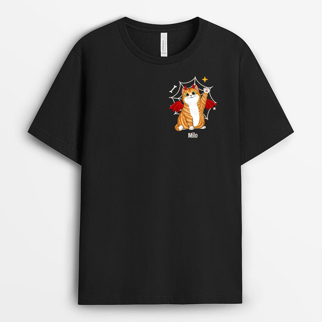 Personalised Cat Halloween T-Shirt