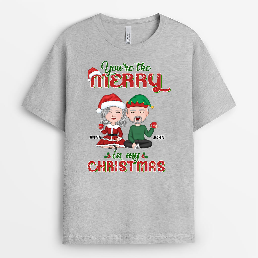 1365AUK2 personalised you are the merry in my christmas t shirt