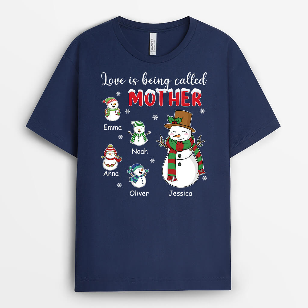 1397AUK2 personalised love is being called grandma mummy t shirt