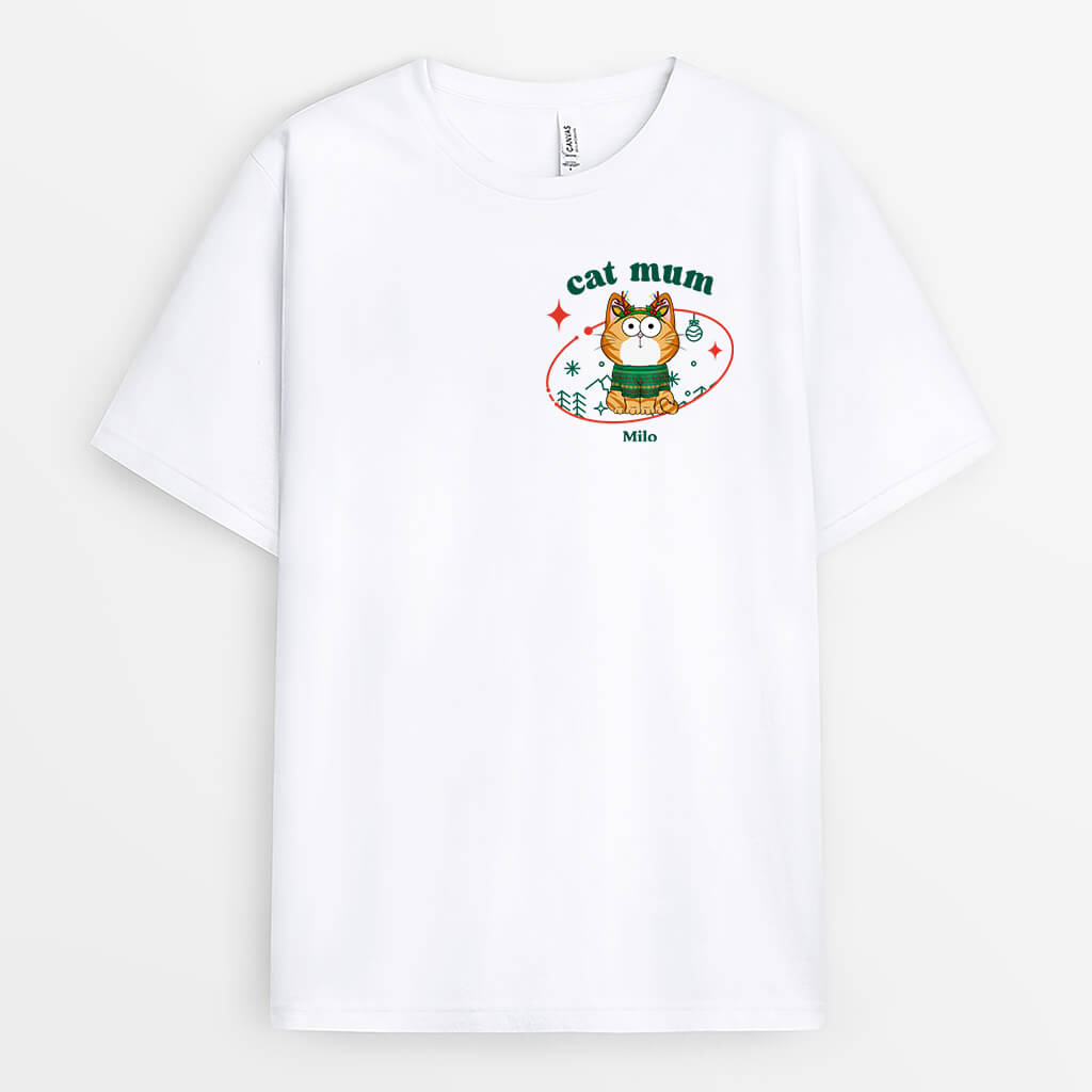 1404AUK1 personalised cat mum cat dad t shirt