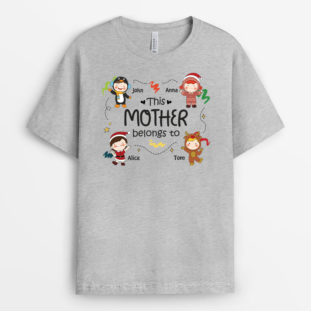 1452AUK2 personalised this xmas grandma belongs to t shirt