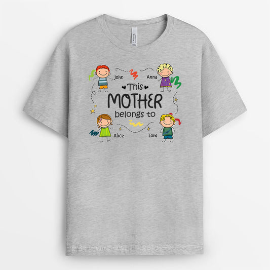1469AUK2 personalised this grandma belongs to t shirt