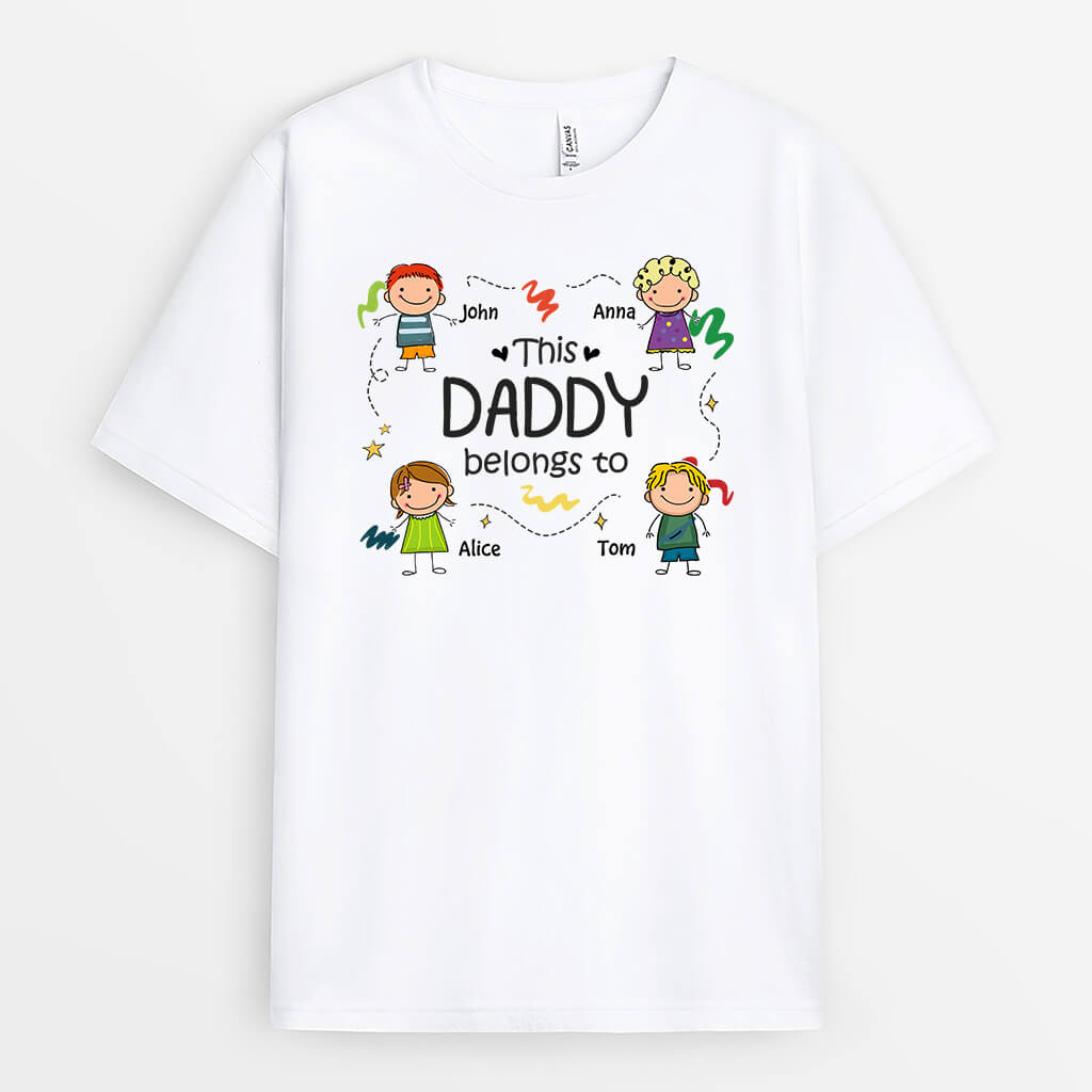 Personalised This Best Grandpa Belongs To T-shirt