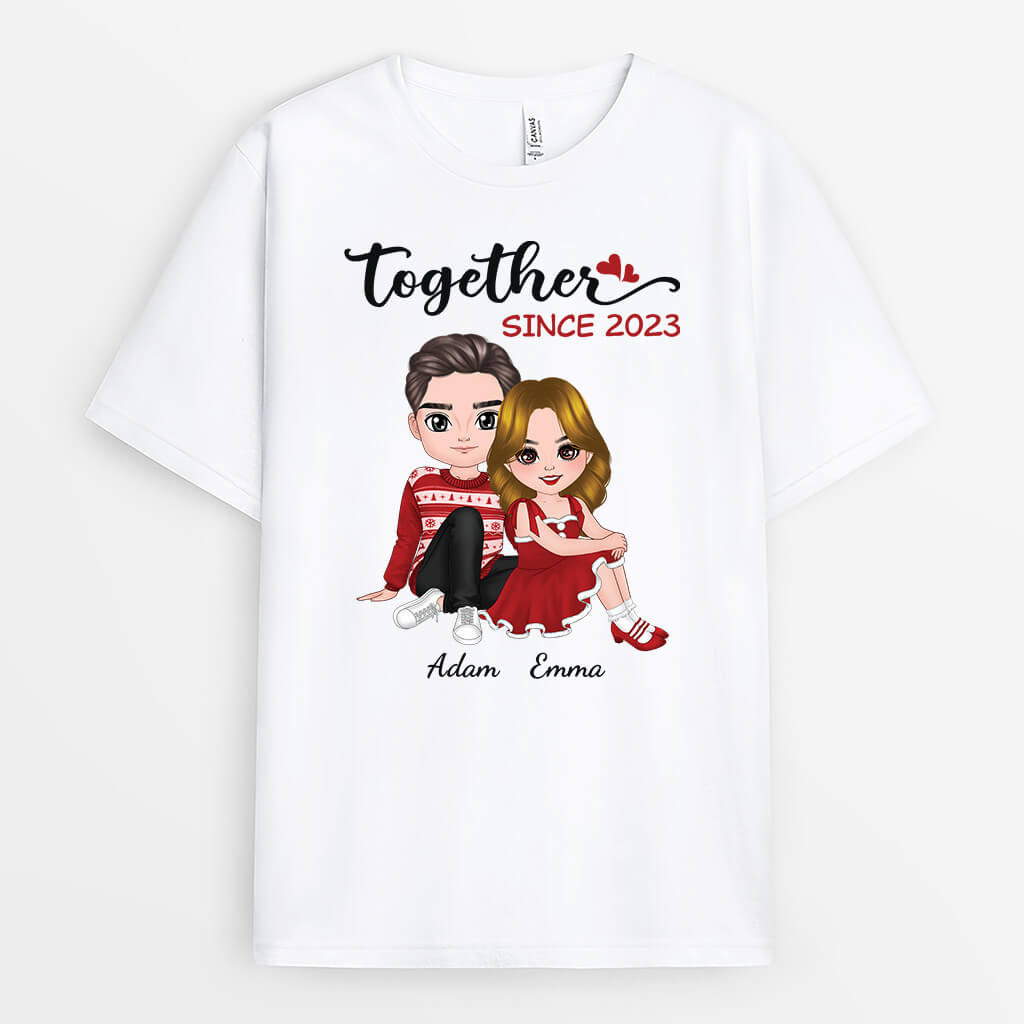 Personalised Xmas Together Since T-Shirt