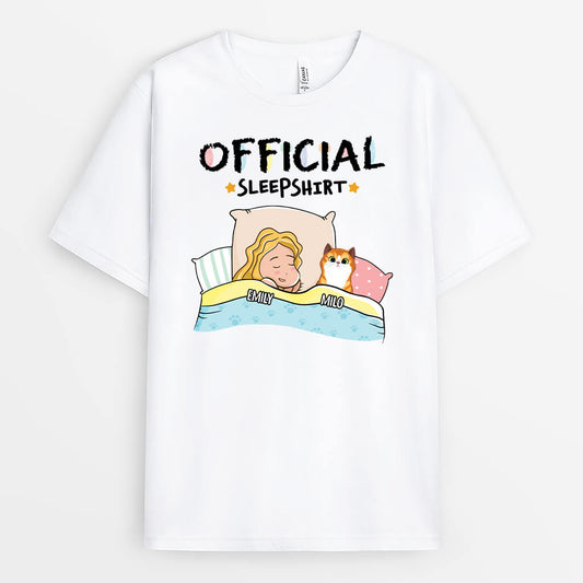 1484AUK2 personalised official sleepshirt cat t shirt