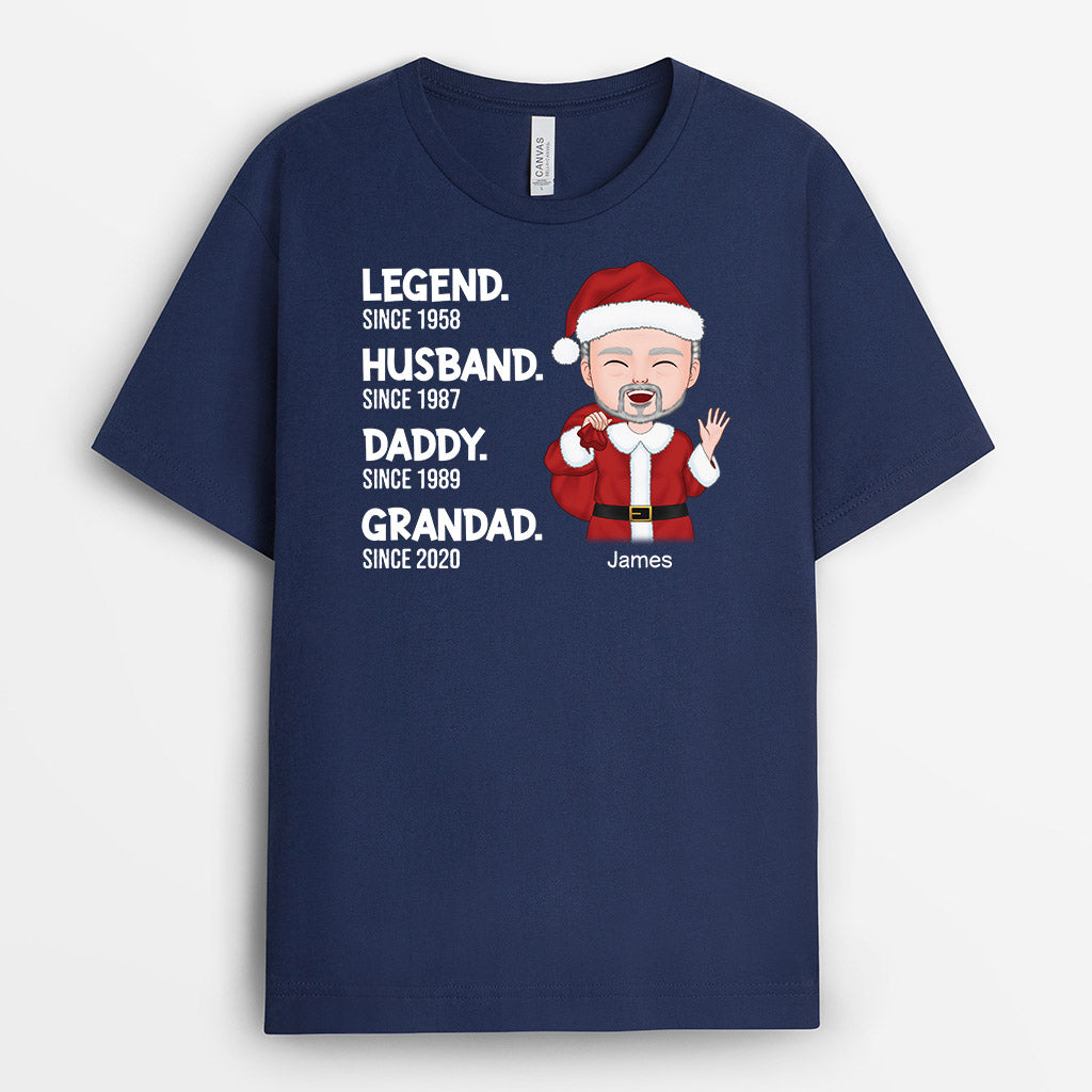 1495AUK1 personalised christmas legend t shirt