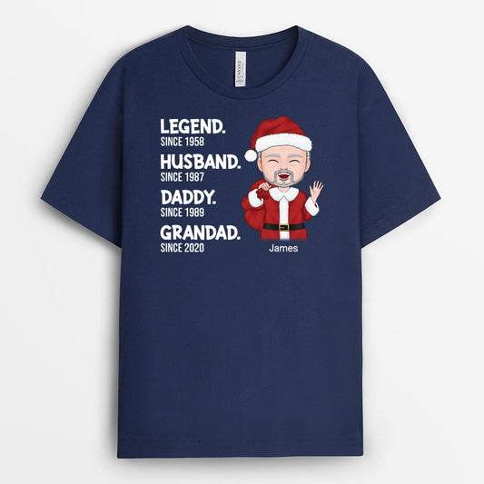 1495AUK1 personalised christmas legend t shirt