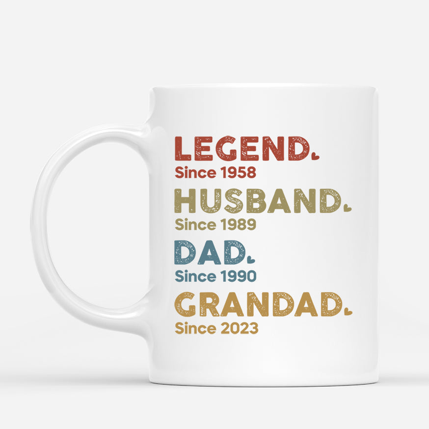 1503MUK1 personalised legend husband daddy grandad since t shirt_3fb9ee44 140f 4c05 b952 c664e54d8821