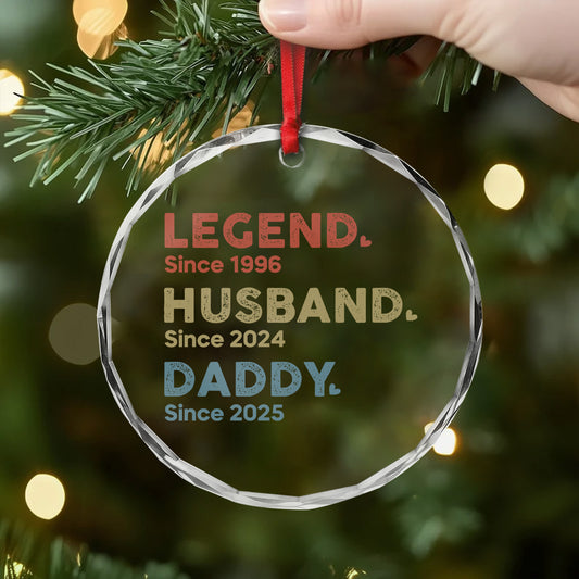 1503OUS2 personalized grandpa gifts legend since glass ornament 1503O3T5B