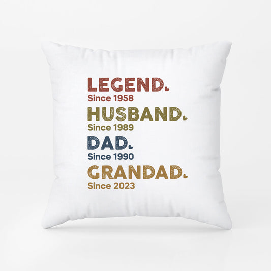 1503PUK2 legend husband daddy grandad since pillow personal gifts for men