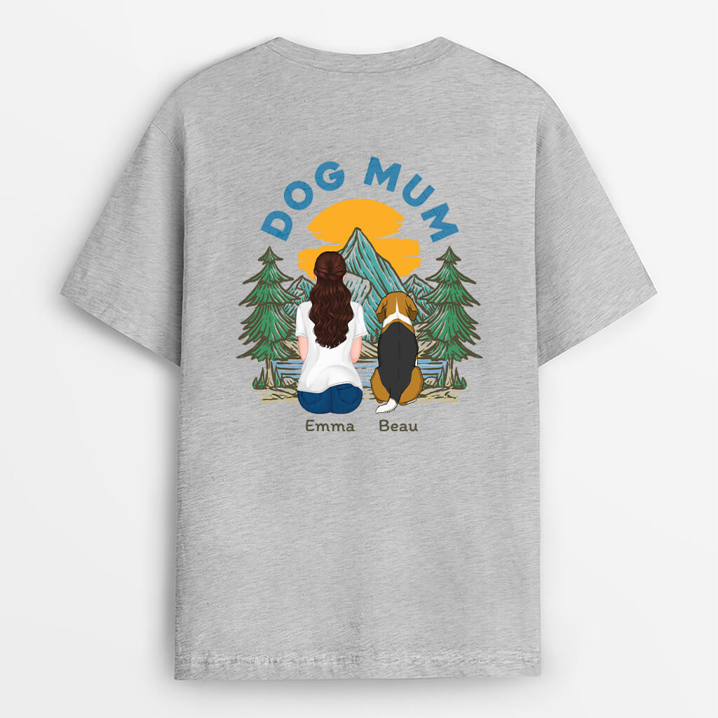 1510AUK1 personalised dog dad tree back t shirt