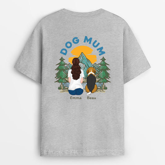 1510AUK1 personalised dog dad tree back t shirt