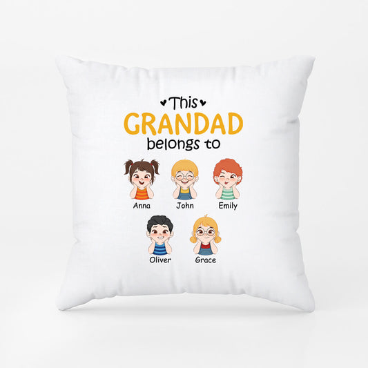 1517PUK1 personalised this grandad belongs to pillow