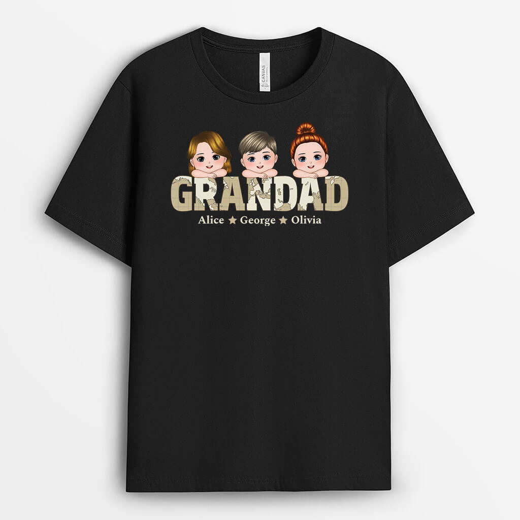 1525AUK2 personalised our best papa t shirt