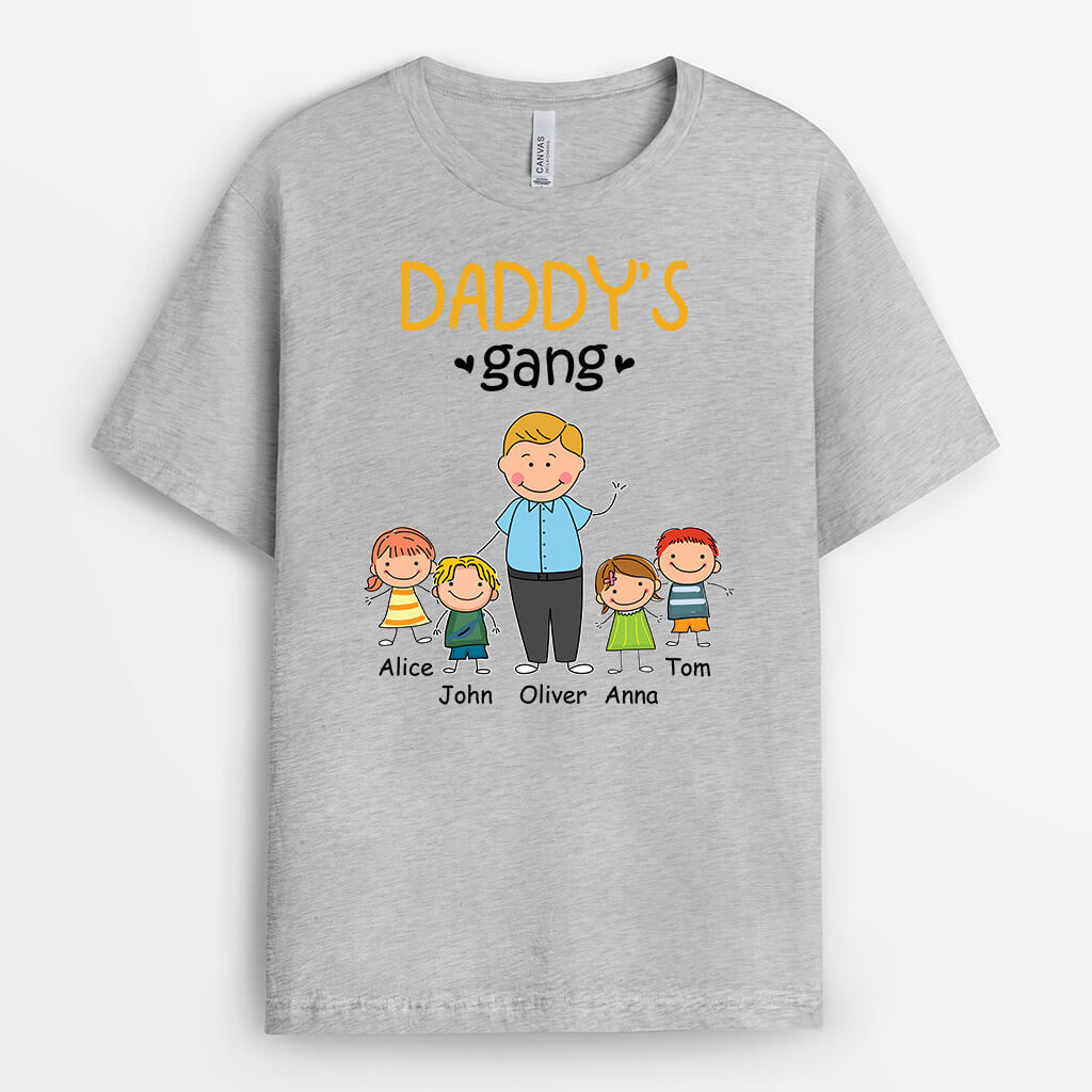 1526AUK1 personalised grandpas gang t shirt