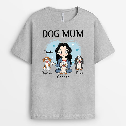 1531AUK2 personalised dog mum dog dad t shirt