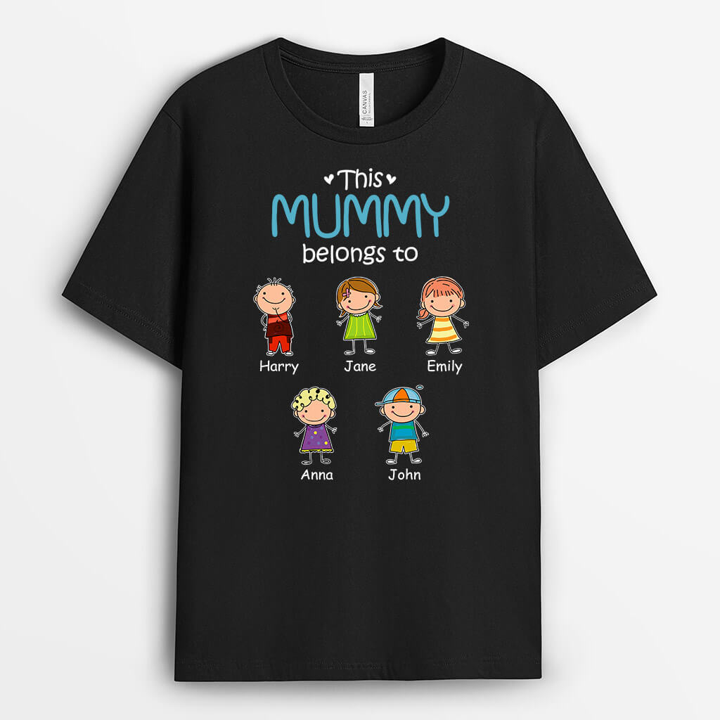 1551AUK1 personalised this mummy grandma belongs to t shirt