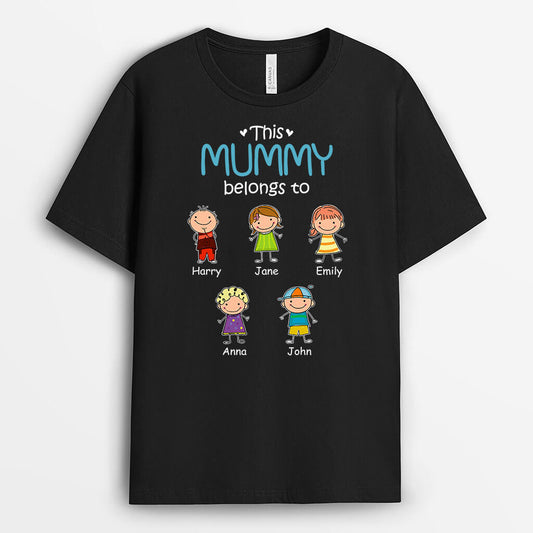1551AUK1 personalised this mummy grandma belongs to t shirt