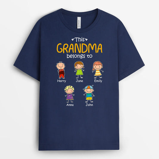 1551AUK2 personalised this mummy grandma belongs to t shirt
