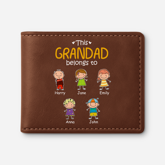 1551JUK1 personalized leather wallet grandpa gifts this grandpa belongs to 1551JKN5B