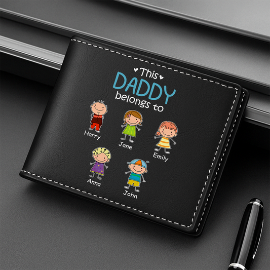 1551JUS2 personalized leather wallet grandpa gifts this grandpa belongs to 1551JKN5B