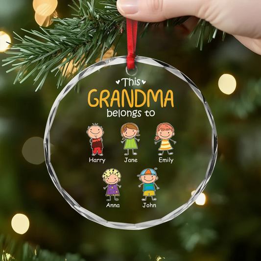1551OUK2 personalized grandpa gifts this grandpa belongs to glass ornament 1551O3Z5A