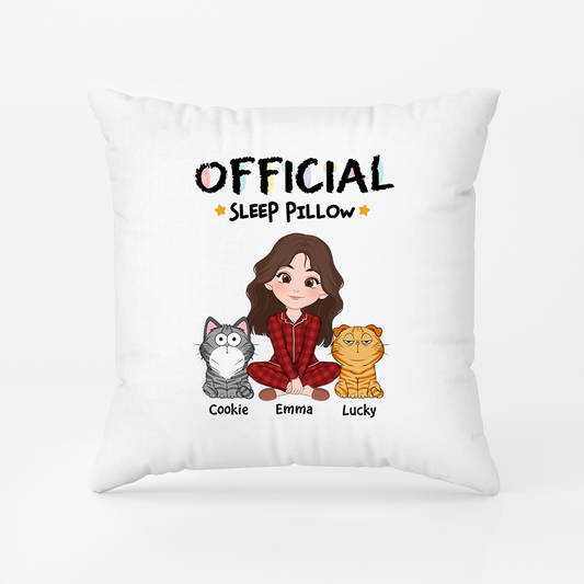 1556PUS1 personalized cat mom gifts official sleep pillow 1556P3H8D