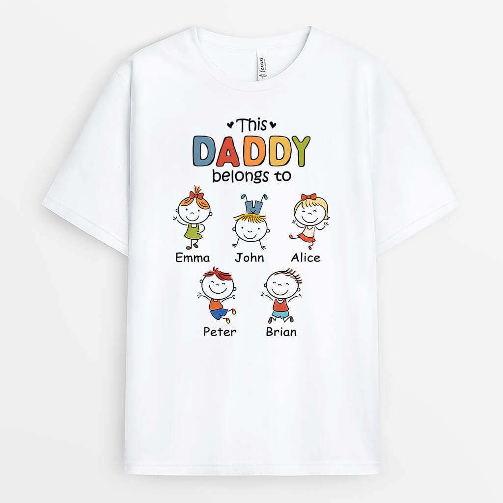 1604AUK2 personalised this grandpa belongs to t shirt