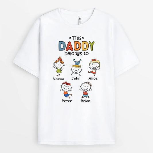 1604AUK2 personalised this grandpa belongs to t shirt