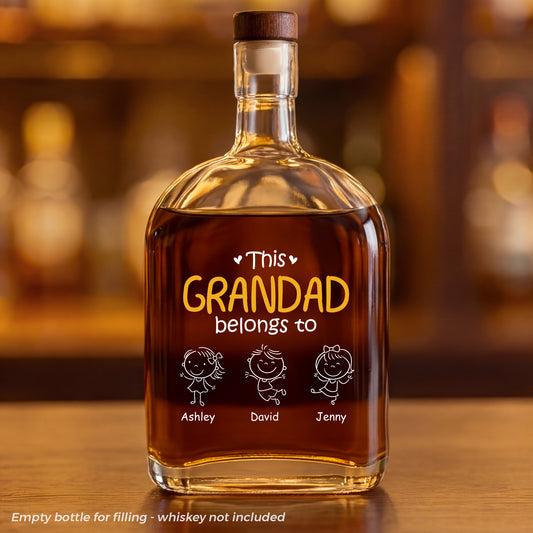 1617AUK1 personalised whisky bottle for dadmumgrandadgranny 1617aitp8b