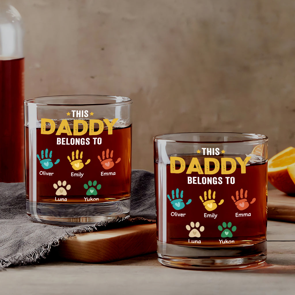 1628IUS1 personalized whiskey glasses this daddy belongs to gifts 1628IKQ5B