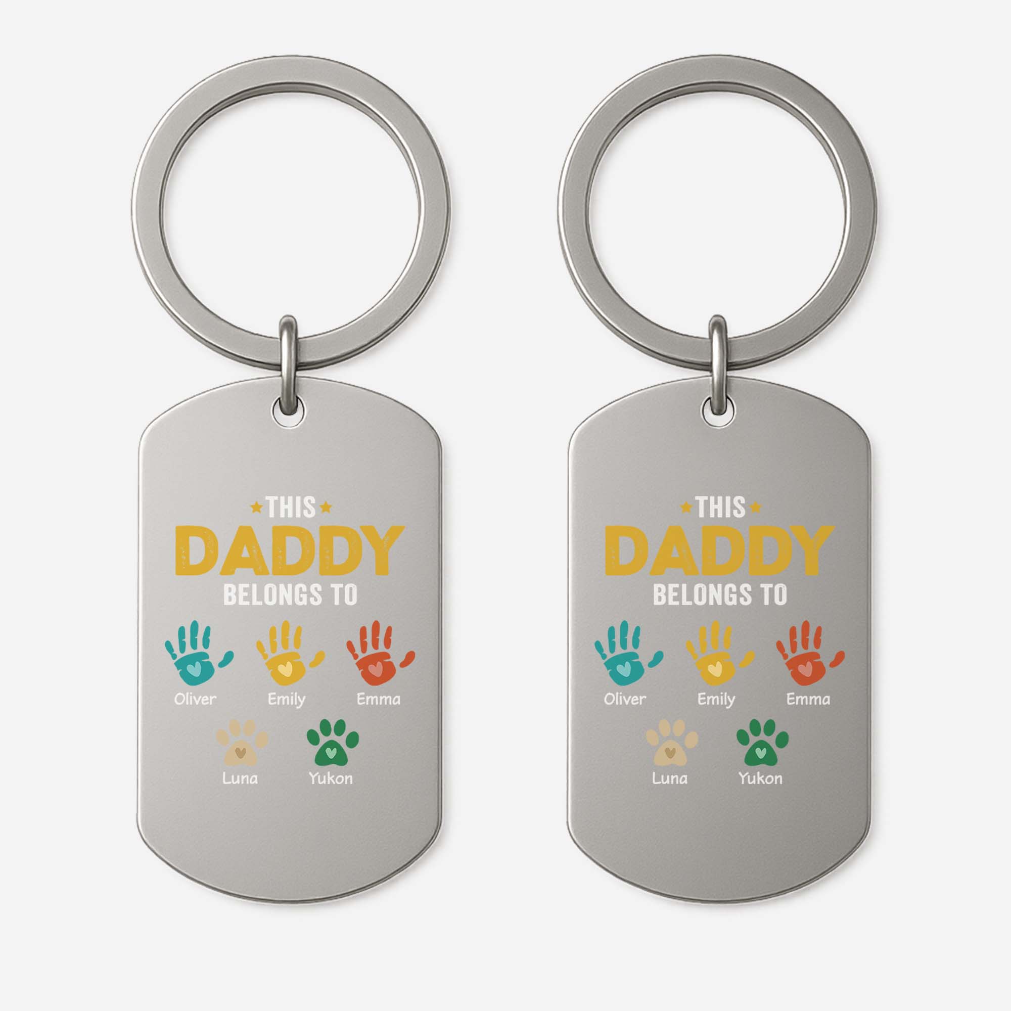 1628JUS1 personalized metal keychains this daddy belongs to gifts 1628JKQ5B