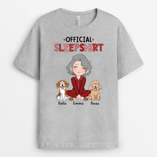 1633AUK2 personalised official sleepshrit mum and dog t shirt