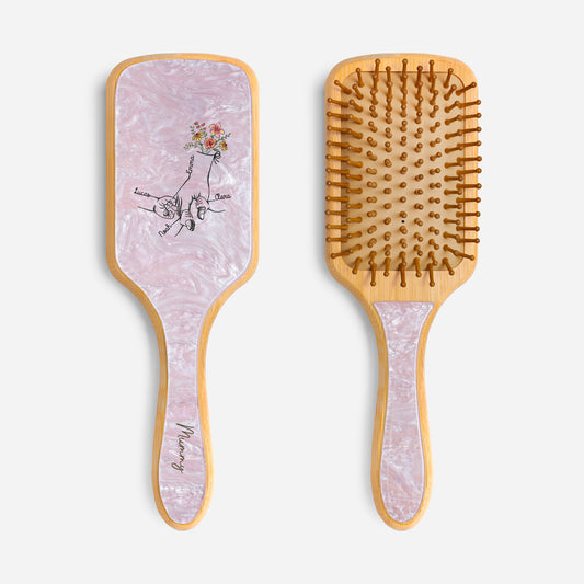 1672AUK1 personalised hand holding uv printed acetate hairbrush for mumgranny 1672aq6p5a
