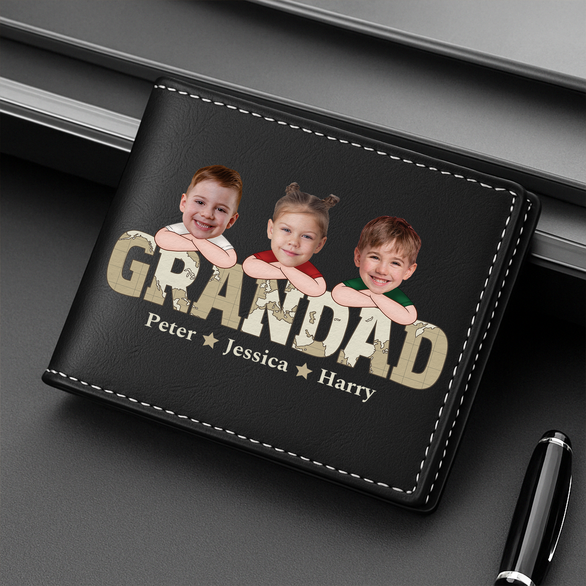1717JUK2 customized gifts for dad unique fathers day wallet_ with face 1717J