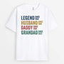 1732AUK1 personalised best legend husband dad and papa since t shirt