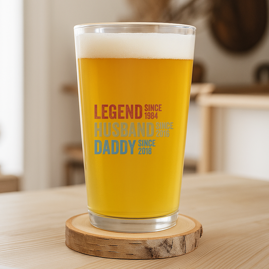 1732IUS2 custom grandpa gifts legend since beer glasses 1732I