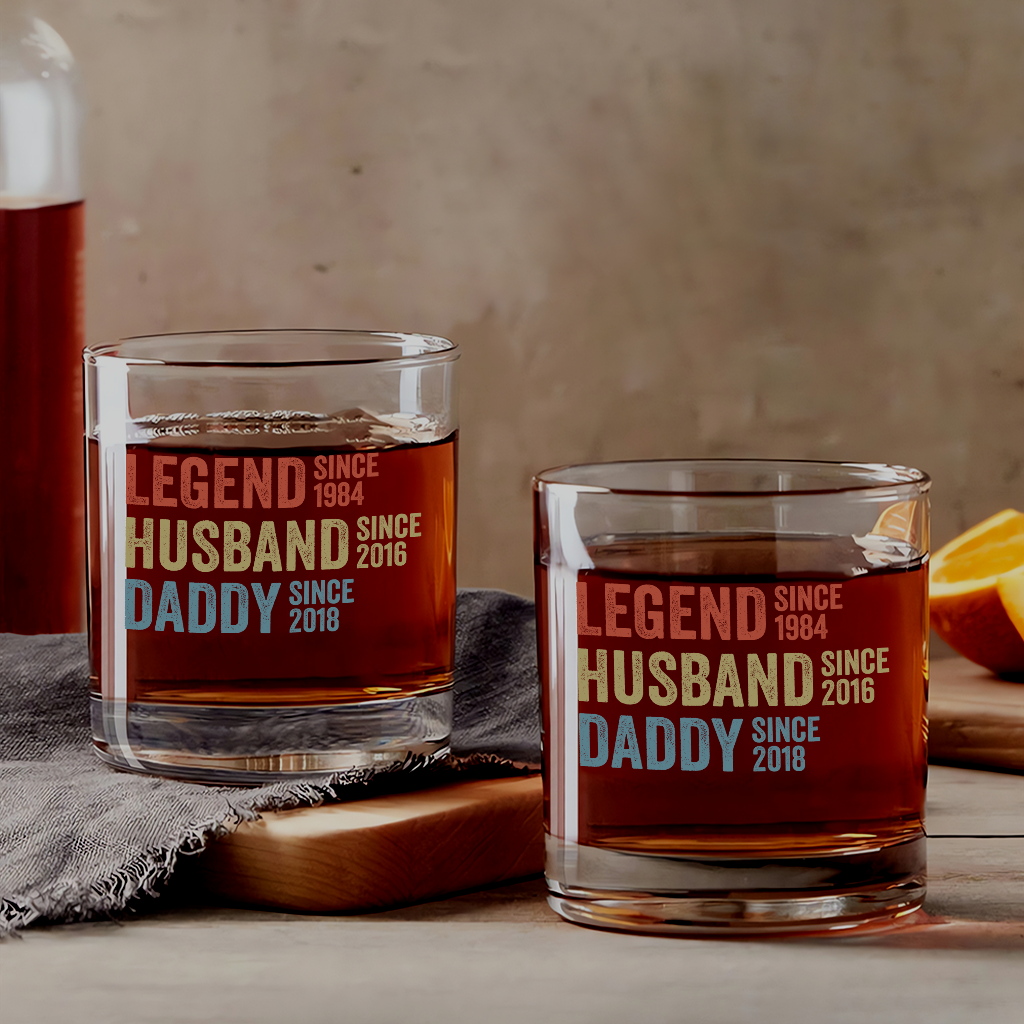 1732IUS2 personalized grandpa gifts legend since whiskey glass 1732I