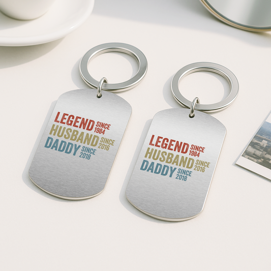 1732JUS2 personalized gifts for grandpa legend since metal keychain 1732J
