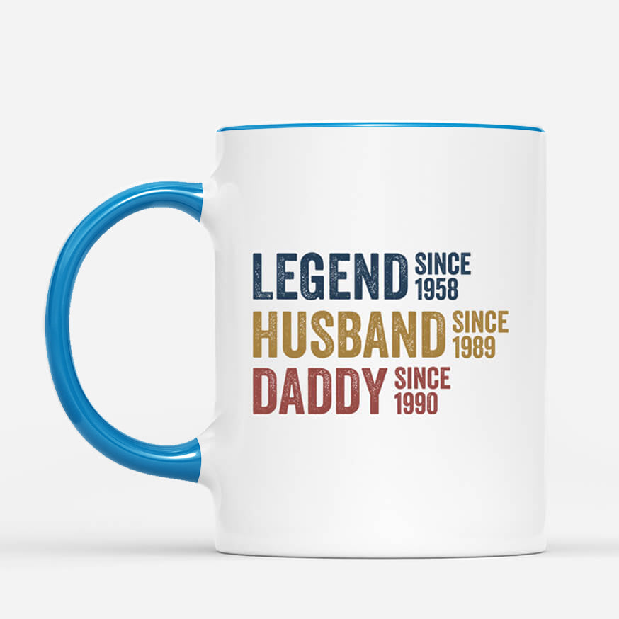 1732MUK2 personalised legend husband daddy and papa since white mug_f518d361 31cd 40f1 adb2 bf9db9d04622