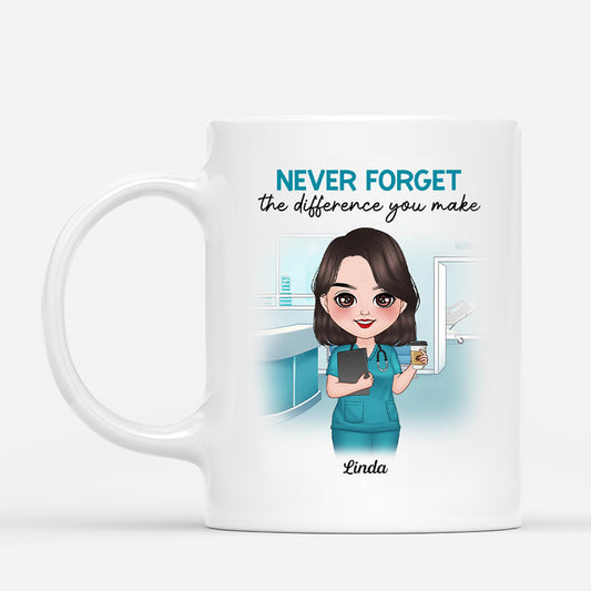 1834MUK2 personalised never forget the difference you make mug_7d809b31 ebab 46fd b6fd 38a8db0aec00