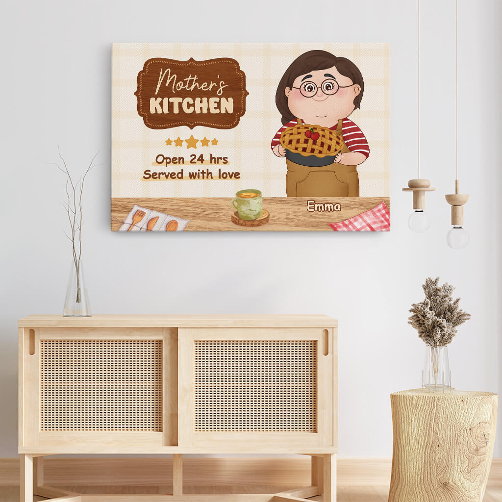 1890CUK3 personalised mummys kitchen canvas