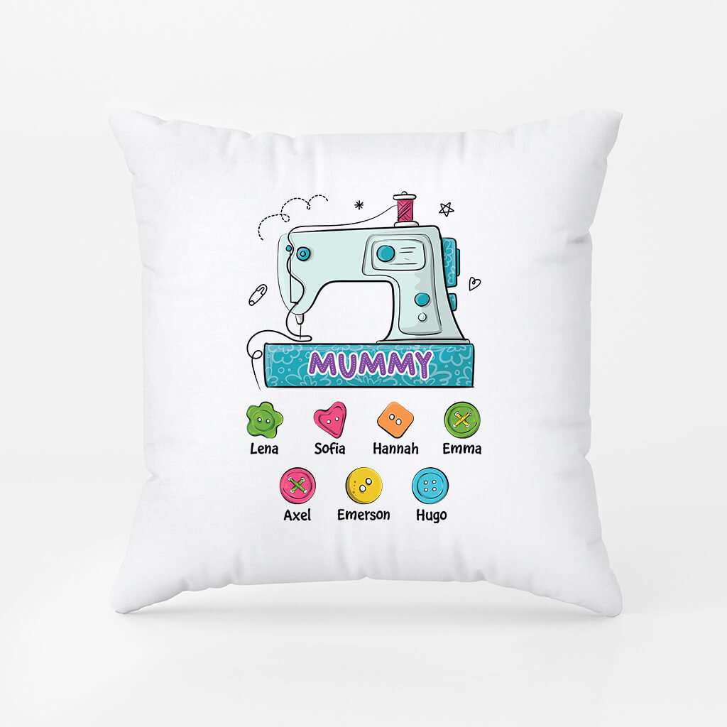 1893PUK2 personalised my grandma loves sewing pillow