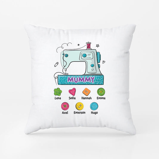 1893PUK2 personalised my grandma loves sewing pillow