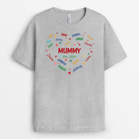 1912AUK2 personalised love my grandma mum t shirt