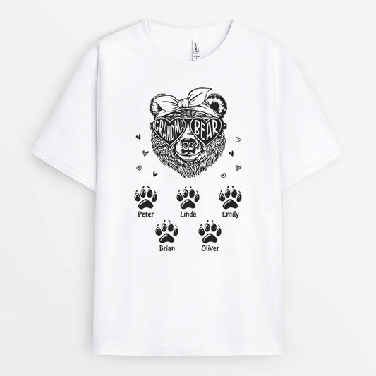 1922AUK2 personalised mum bear t shirt