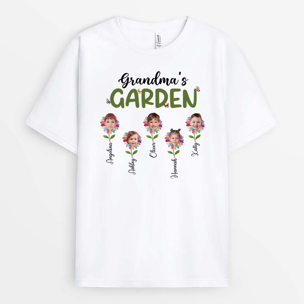 1941AUK1 personalised mums grandmas garden t shirt