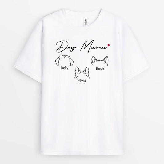 1949AUK1 personalised best dog mum dog dad line version t shirt