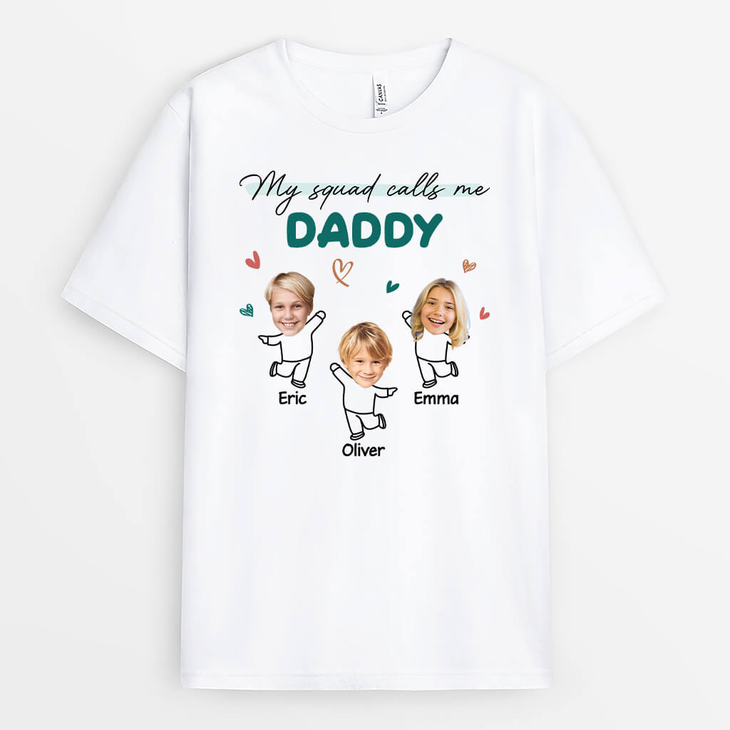 1962AUK1 personalised my squad calls me grandpa dad t shirt